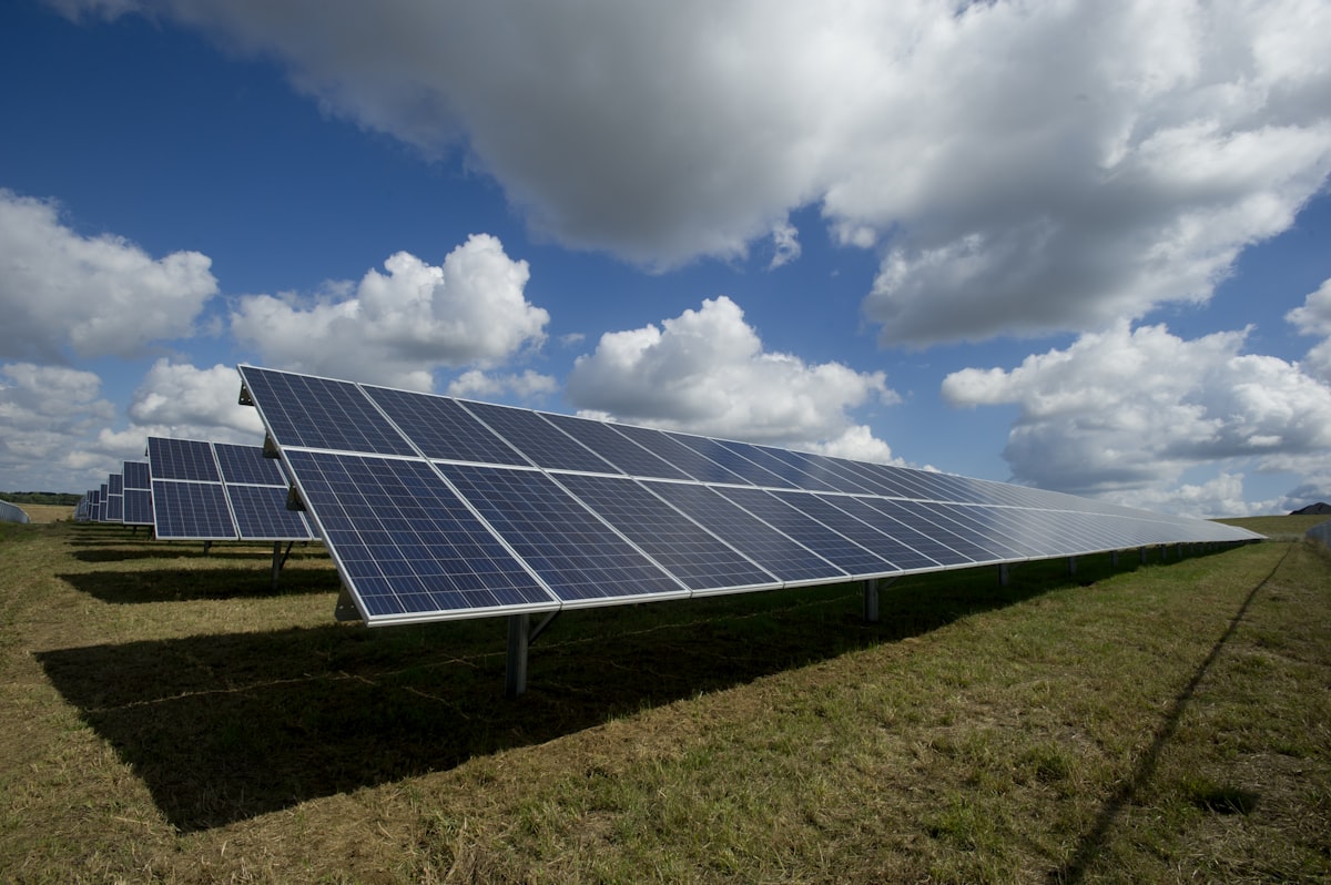 Solar energy field installation